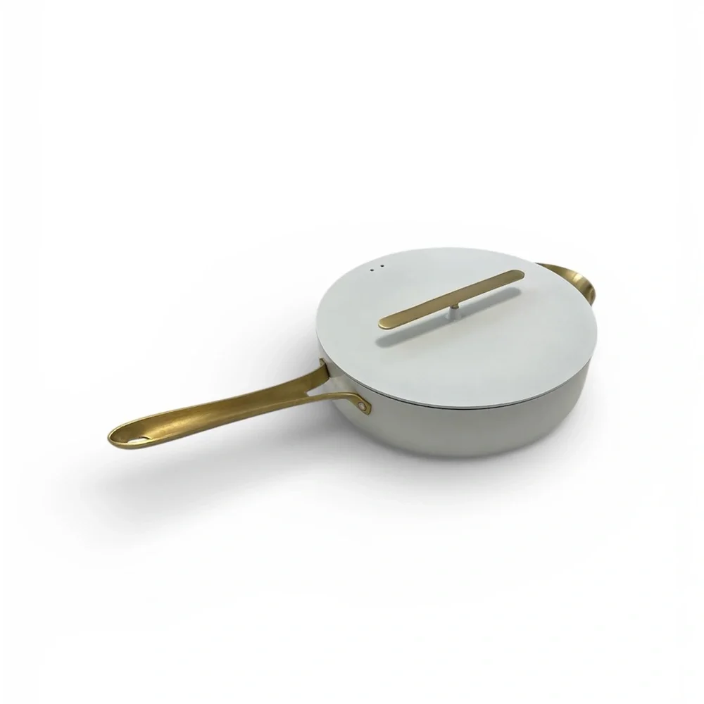 Crofton White and Gold 4.5qt Pan with Lid
